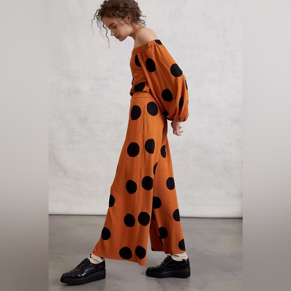 NWT Farm Rio Mirana Jumpsuit wide leg polka dot